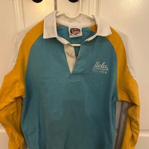 Vintage Barbarian Rugby Wear UCLA Blue and Yellow Rugby Shirt
